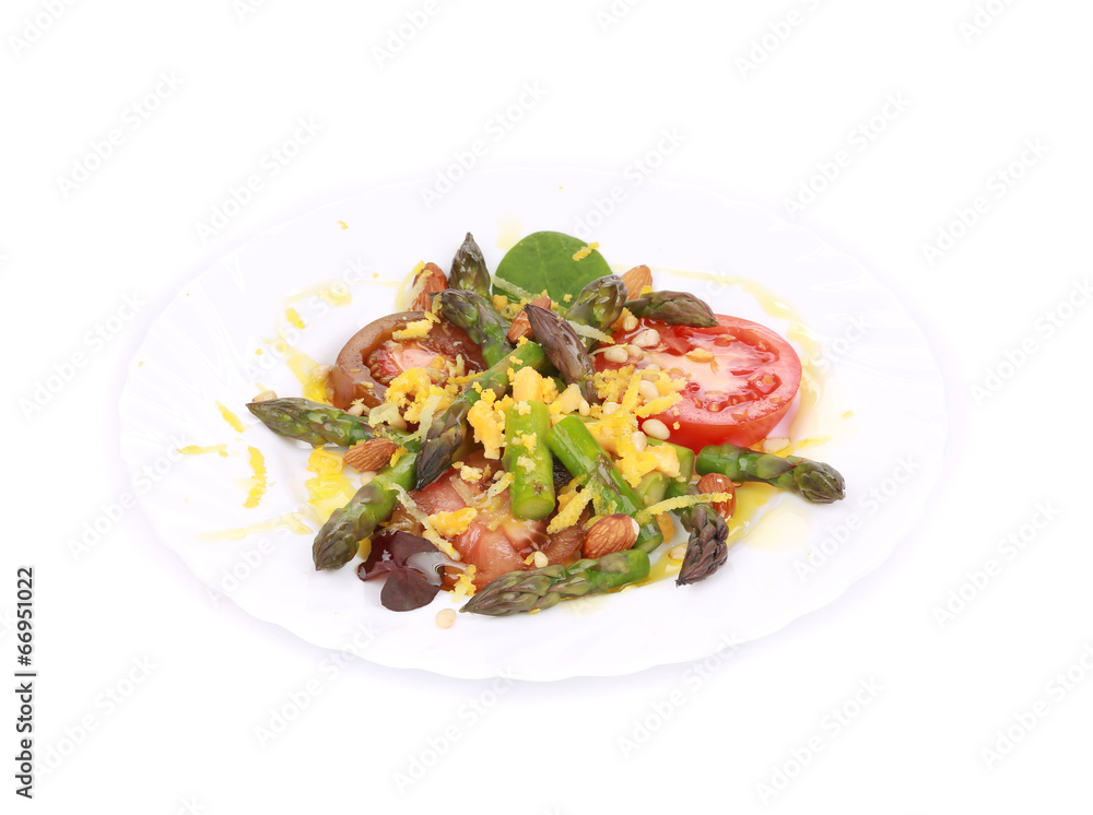 Fresh asparagus salad. Fresh asparagus salad.