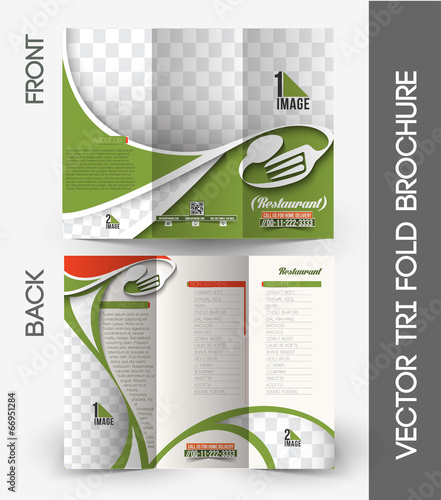 Restaurant & Hotel Tri-Fold Mock up & Brochure Design