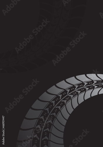 Black tire track background