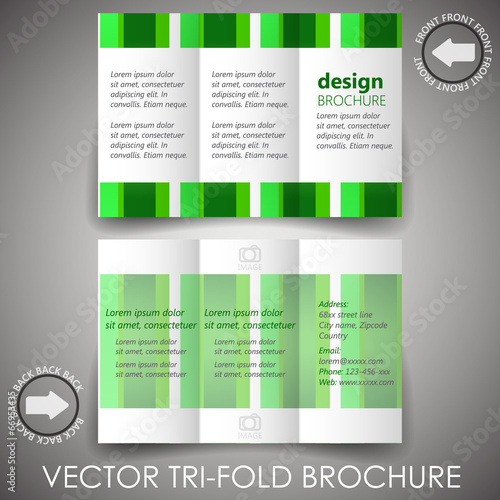 Business tri-fold flyer template, brochure or cover design