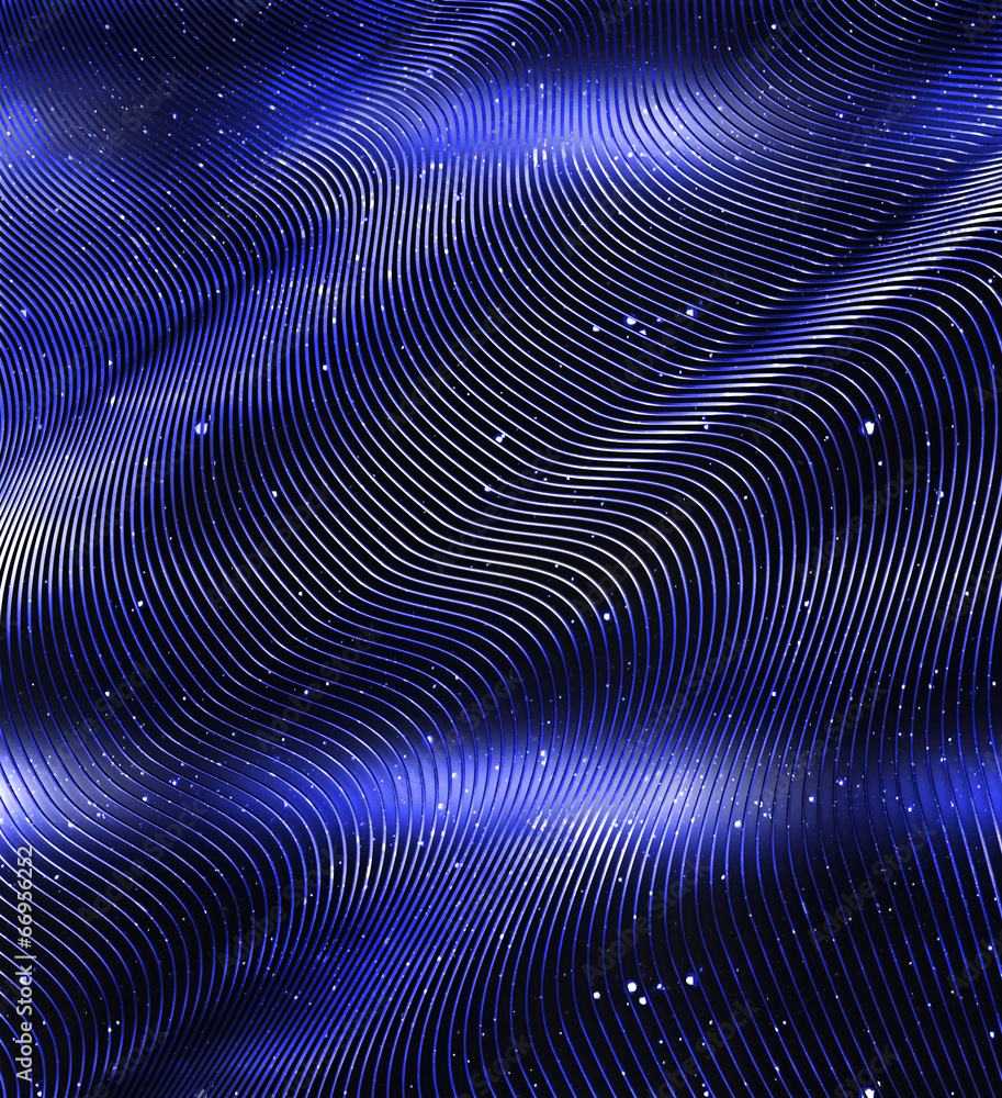An abstract space warp in blue and black An abstract space warp in blue and black