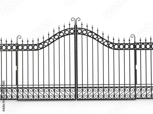 Black iron gate photo