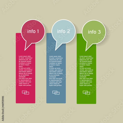 Info graphics with three options