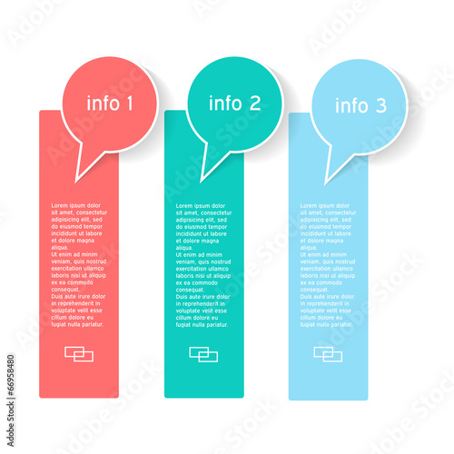 Info graphics with three options