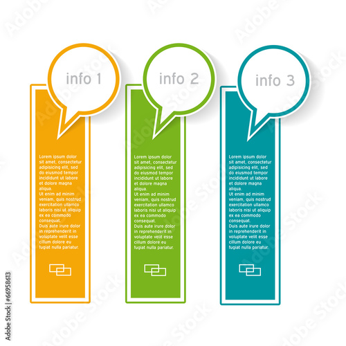 Info graphics with three options