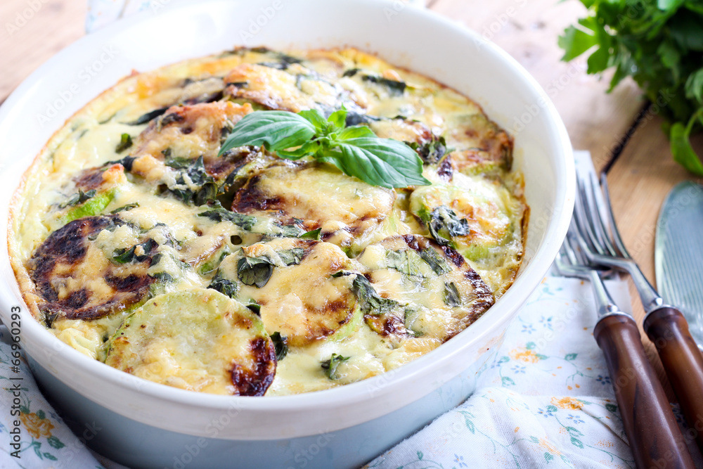 Courgette and herb gratin Courgette and herb gratin