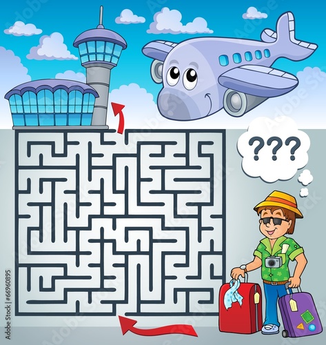 Maze 3 with travel thematics
