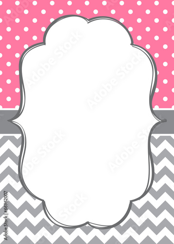 Baby girl invitation template