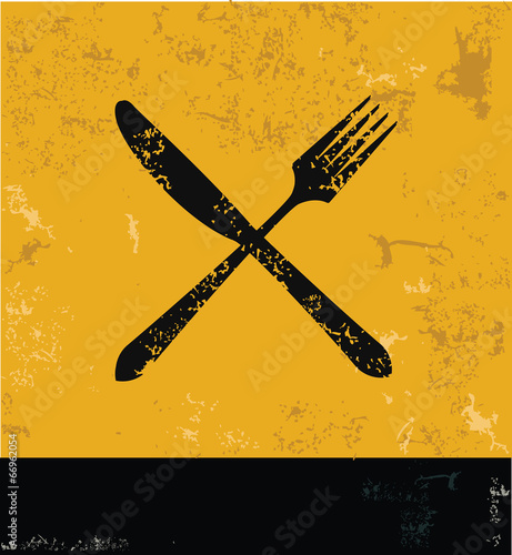 Spoon symbol,Grunge vector