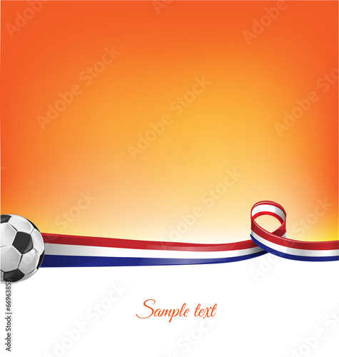 netherlands background with soccer ball