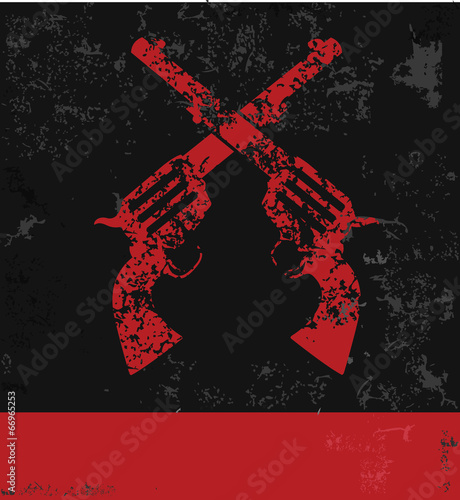 Gun symbol,grunge vector