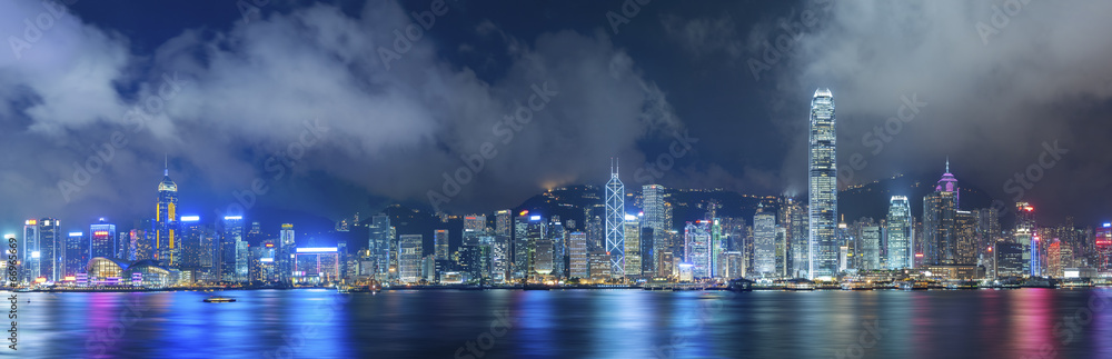 Obraz premium Port Wiktorii w Hongkongu