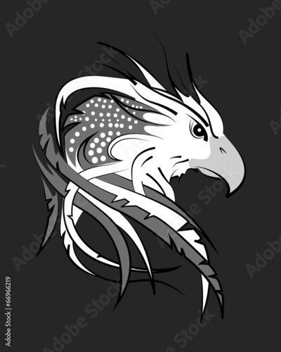 eagle head on gray fondant