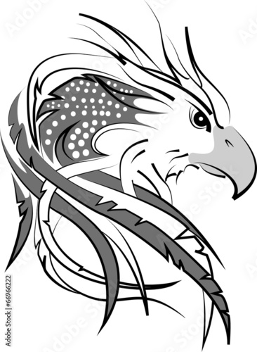 eagle head on white fondant