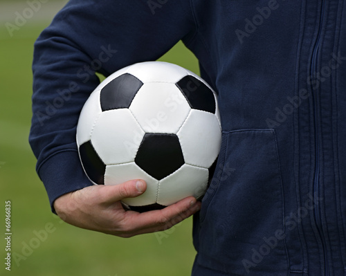 Leather soccer ball © kyslynskyy