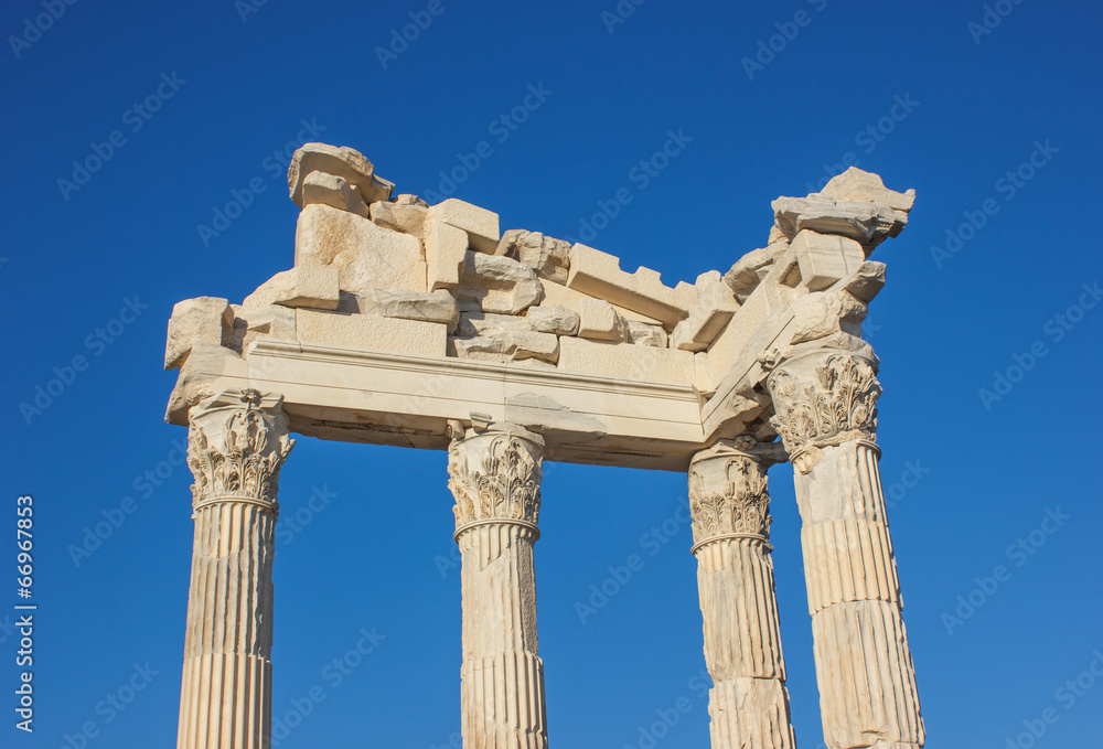 temple of Trajan in Bergama Acropolis