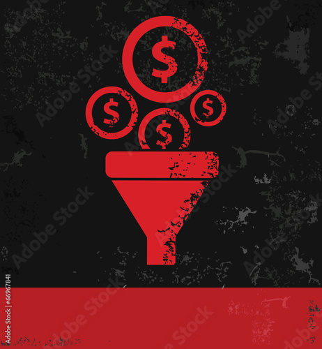 Money symbol,grunge vector
