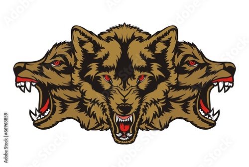WOLF THREE HEAD
