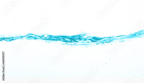Water wave in white background