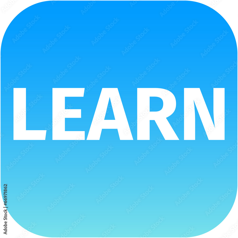 Text Learn blue icon