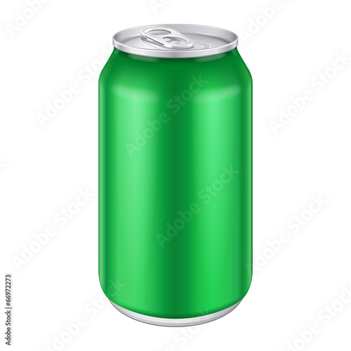 Green Metal Aluminum Beverage Drink Can