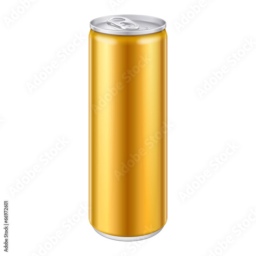 Gold Bronze Yellow Orange Metal Aluminum Beverage Drink Can