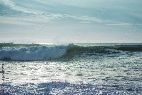 Breaking ocean waves