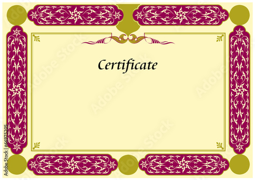Turkish Certificate Template
