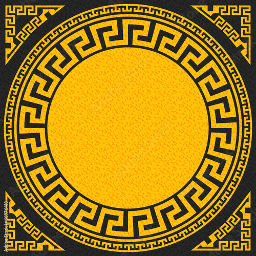 Fotografie vector Traditional vintage gold Greek ornament (Meander)