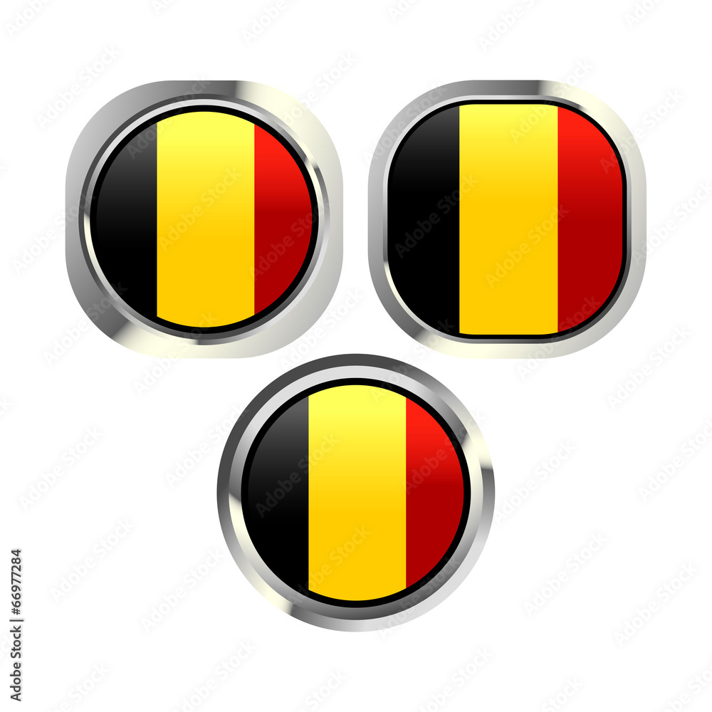 Fototapeta premium Belgium flag button