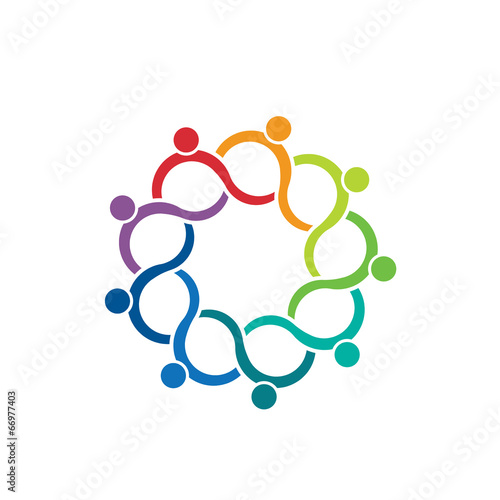 Vector Abstract Teamwork Wave Group - 9 elements