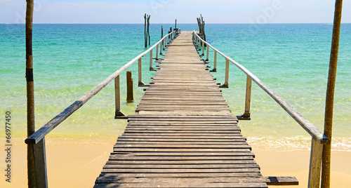 Wooden jetty on the sea