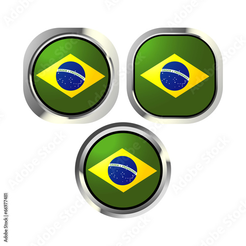 Free Download Brazil flag button - GFXLoad