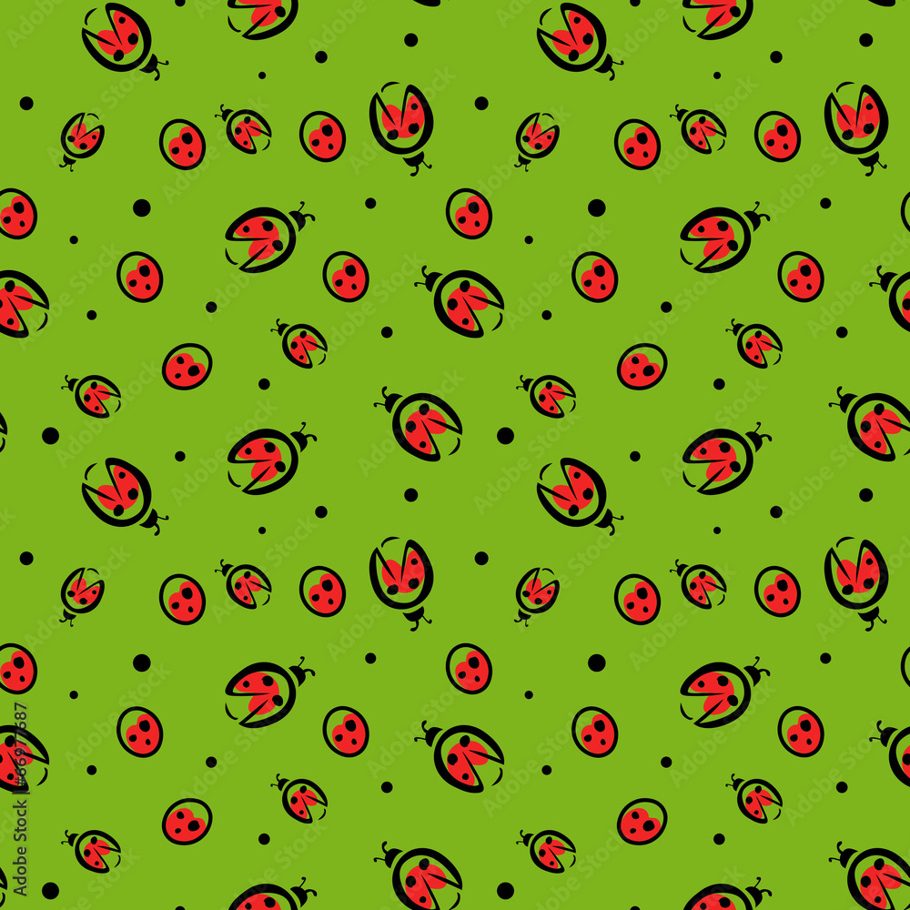 seamless pattern with ladybugs seamless pattern with ladybugs