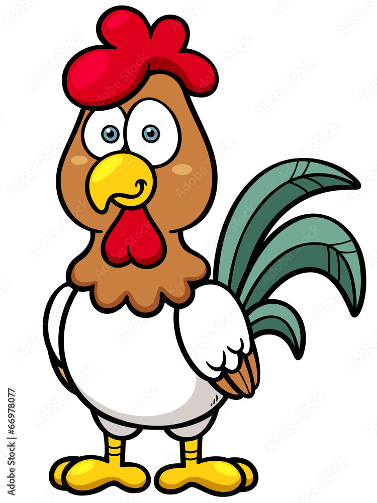Vector illustration of Cartoon Chicken Stock Vector | Adobe Stock