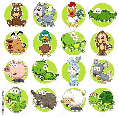Vector illustration of Animals set Cartoon