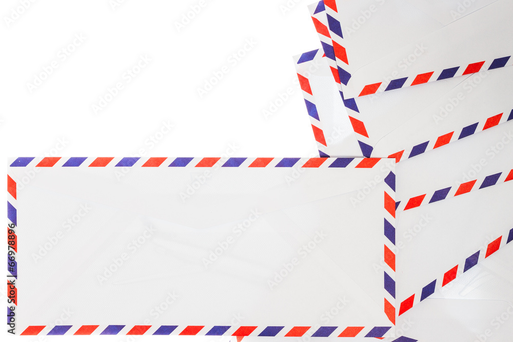 Isolated airmail envelope