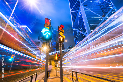 On a busy Hongkong street night