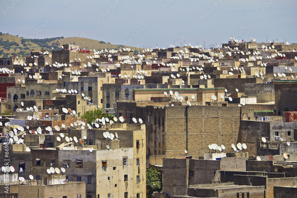Rooftops of Fez medina
