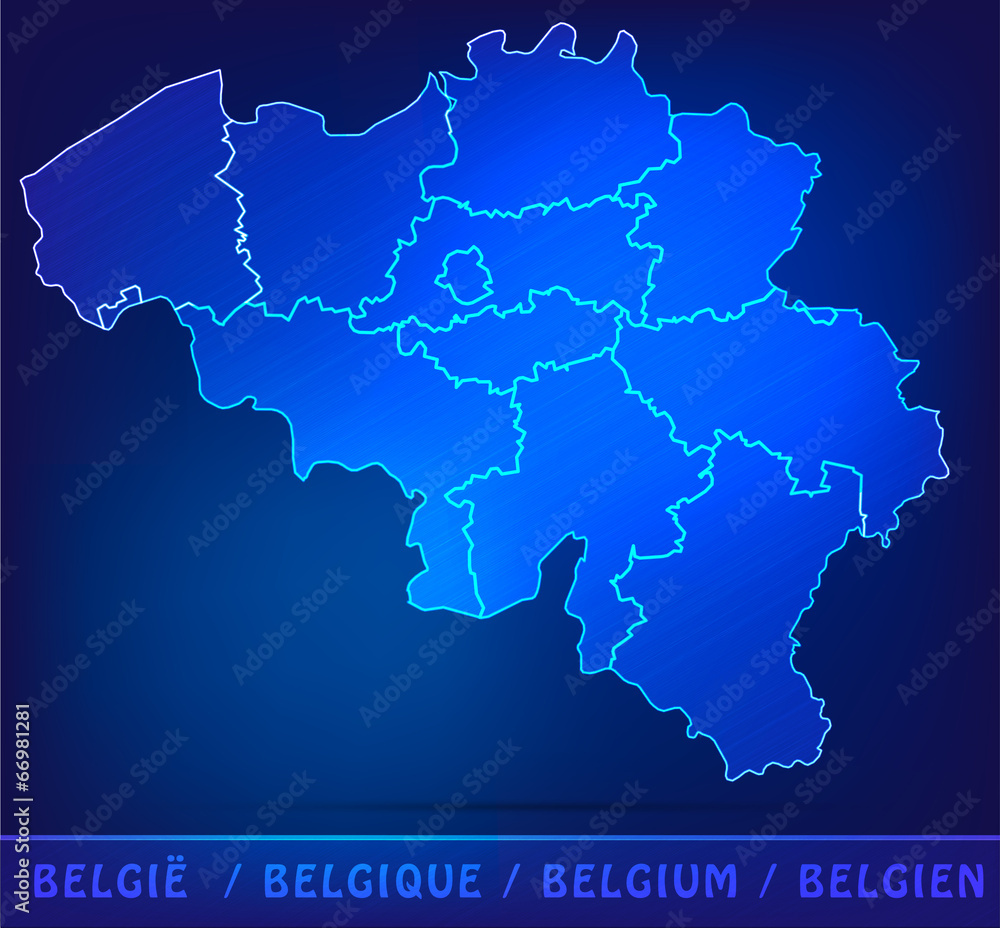 Karte von Belgien