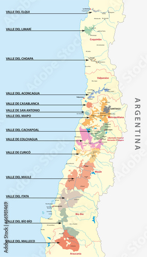 Weinbaugebiete in Chile