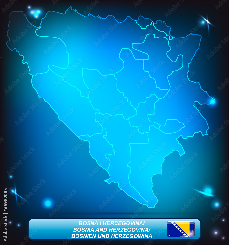 Karte von Bosnien-Herzegowina