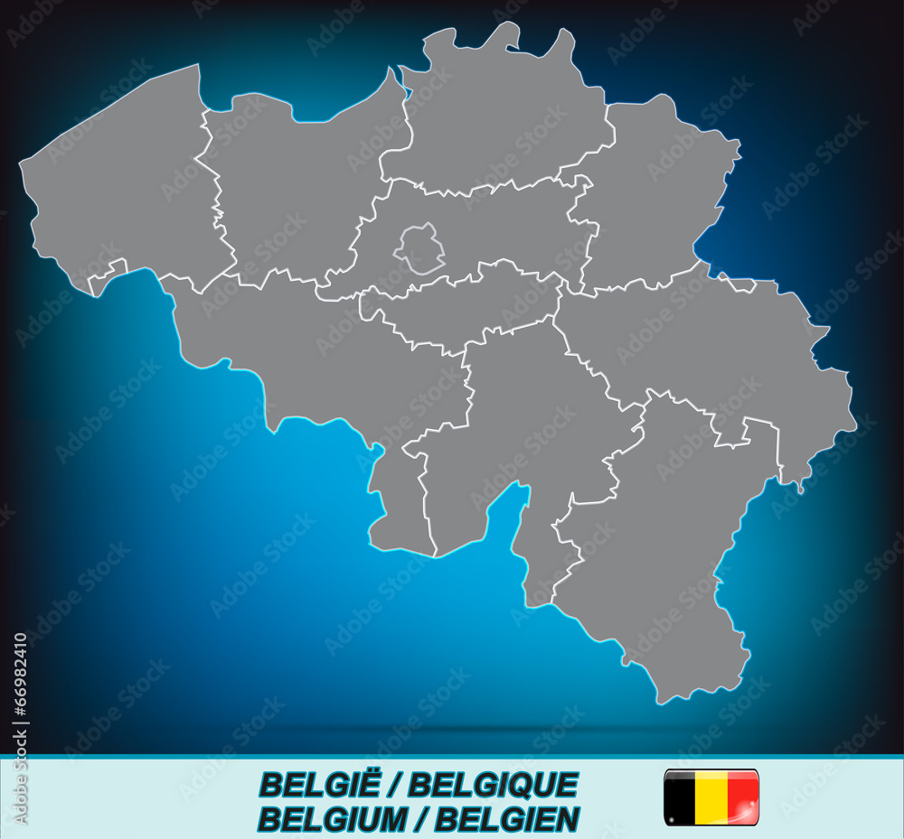 Fototapeta premium Karte von Belgien