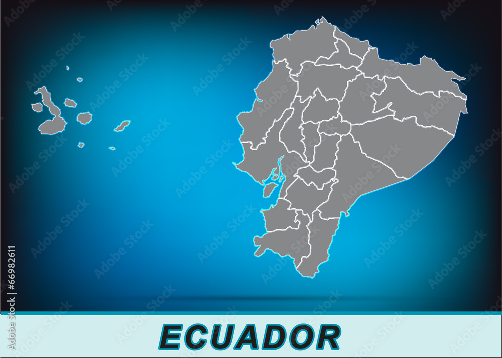 Karte von Ecuador mit Grenzen