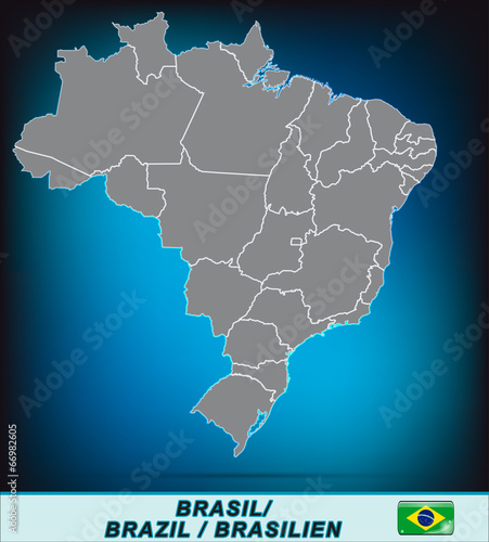 Karte von Brasilien mit Grenzen
