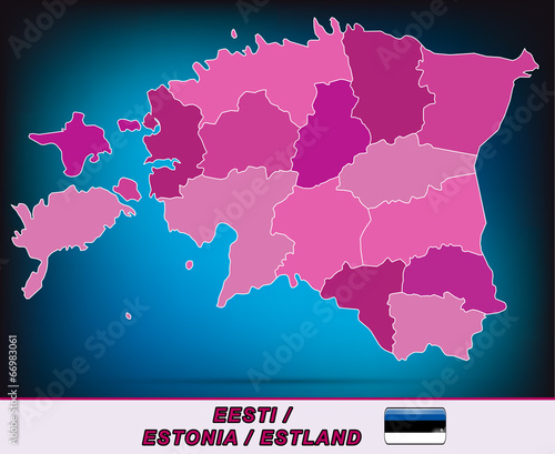 Grenzkarte von Estland