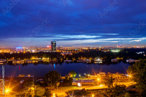 View from belgrade fortress and Kalemegdan park