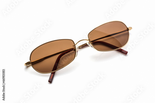 Stylish brown sunglasses.