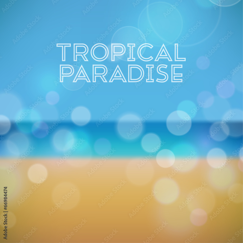 Summer holiday tropical beach background