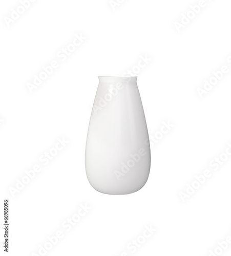 White Porcelain Ceramic Vase isolated on white